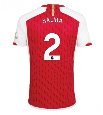 Arsenal William Saliba #2 Hjemmebanetrøje 2023-24 Kort ærmer